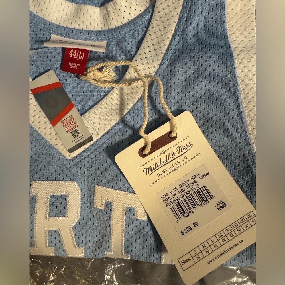 Mitchell & Ness Light Blue and White Jersey - Picture 3 of 4